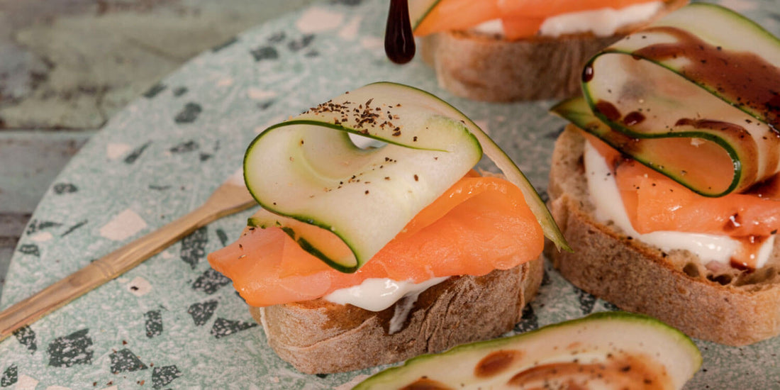 Bruschettas de salmón ahumado